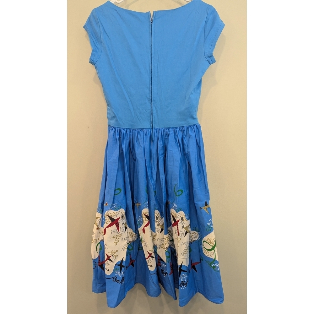 NWT Mary Blair Pinup Couture Bon Voyage Planes Dress Size Small - Picture 7 of 8